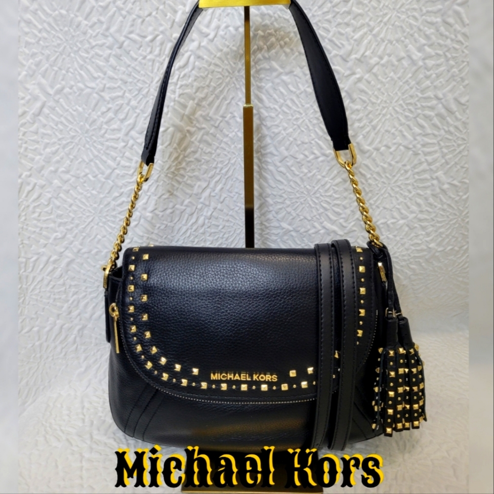🎋Michael Kors Aria Studded Crossbody/Shoulder Bag - Picture 3 of 15